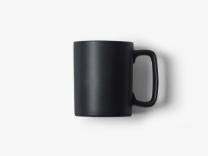 Black porcelain mug